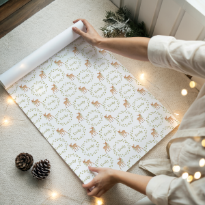 Personalised Reindeer Christmas Gift Wrapping Paper