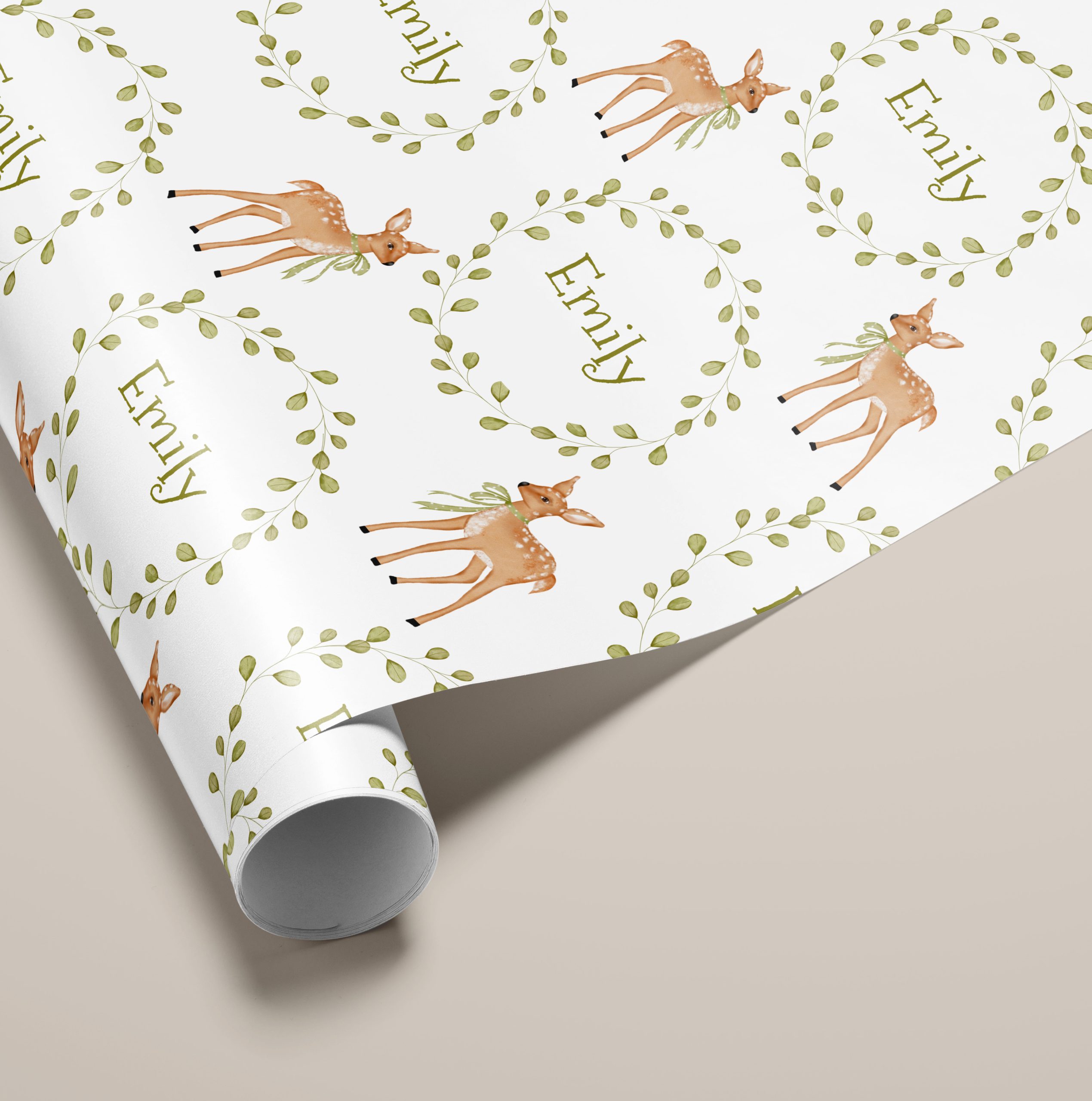 Personalised Reindeer Christmas Gift Wrapping Paper