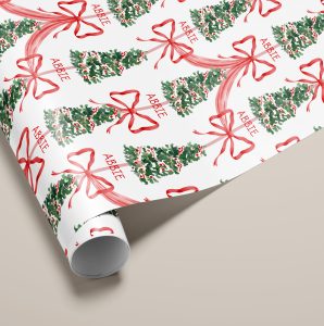 Personalised Red Christmas Wrapping Paper