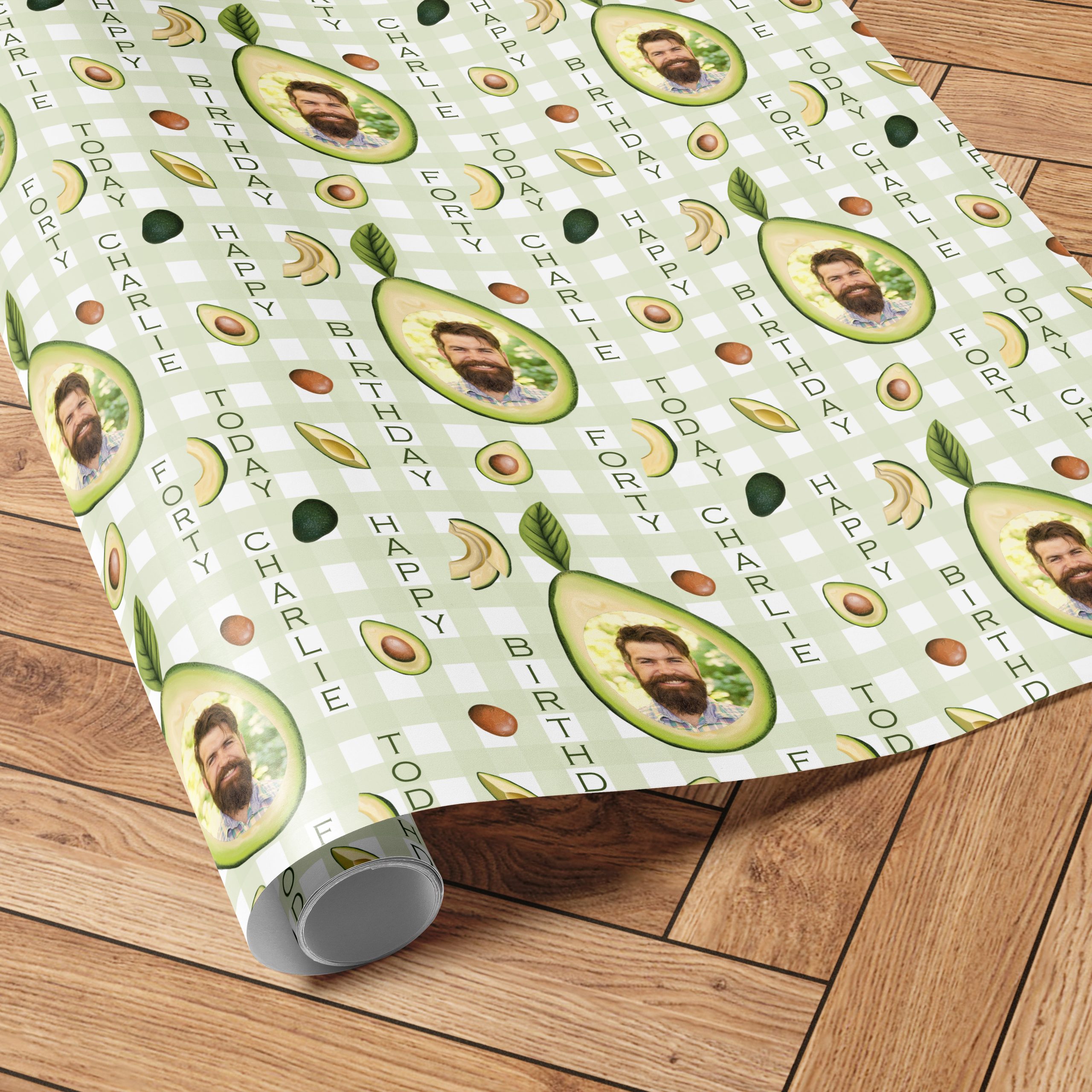 Personalised Avocado Wrapping Paper
