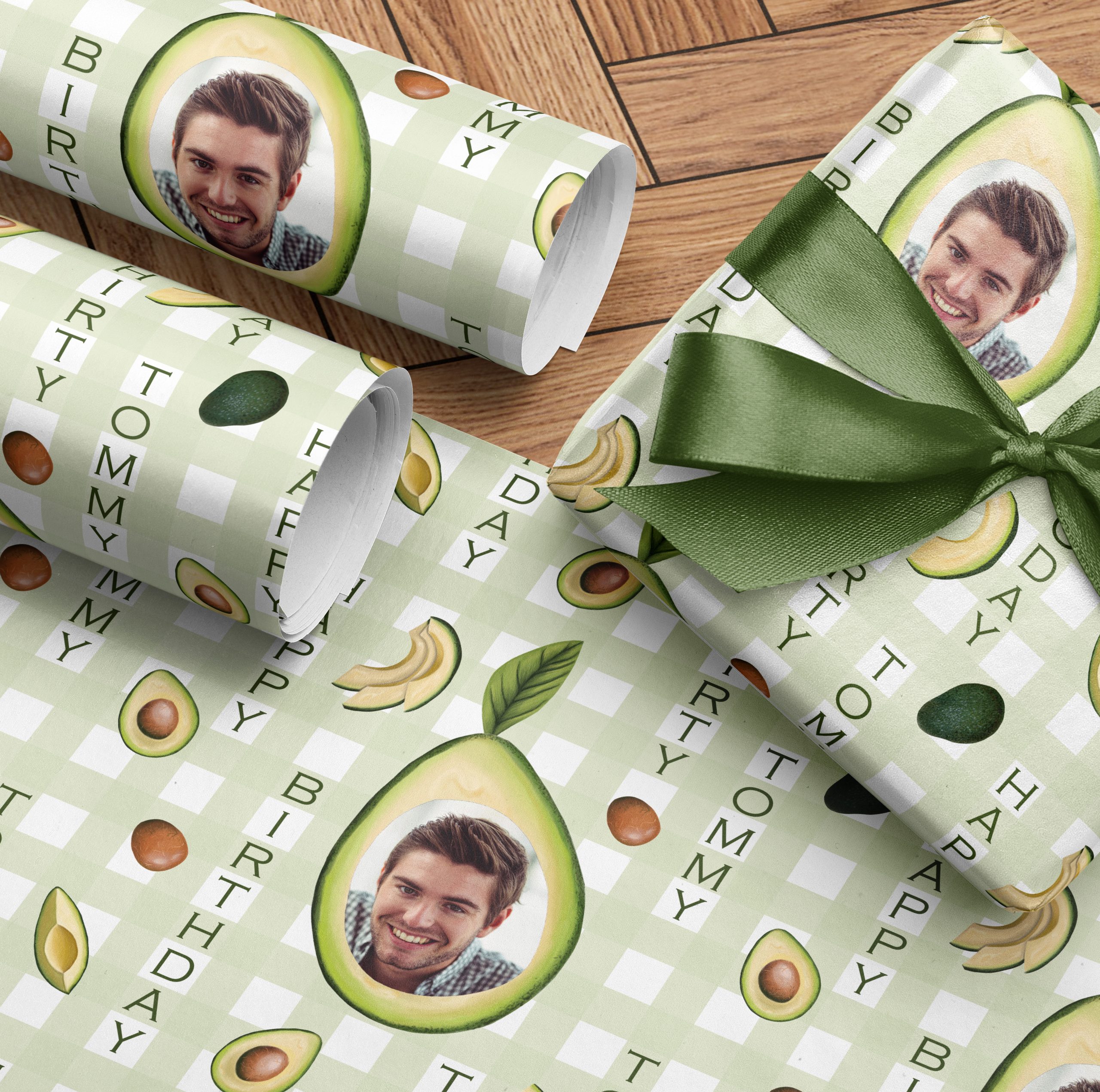 Personalised Avocado Wrapping Paper