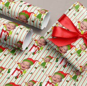 Personalised Christmas Elf Wrapping Paper