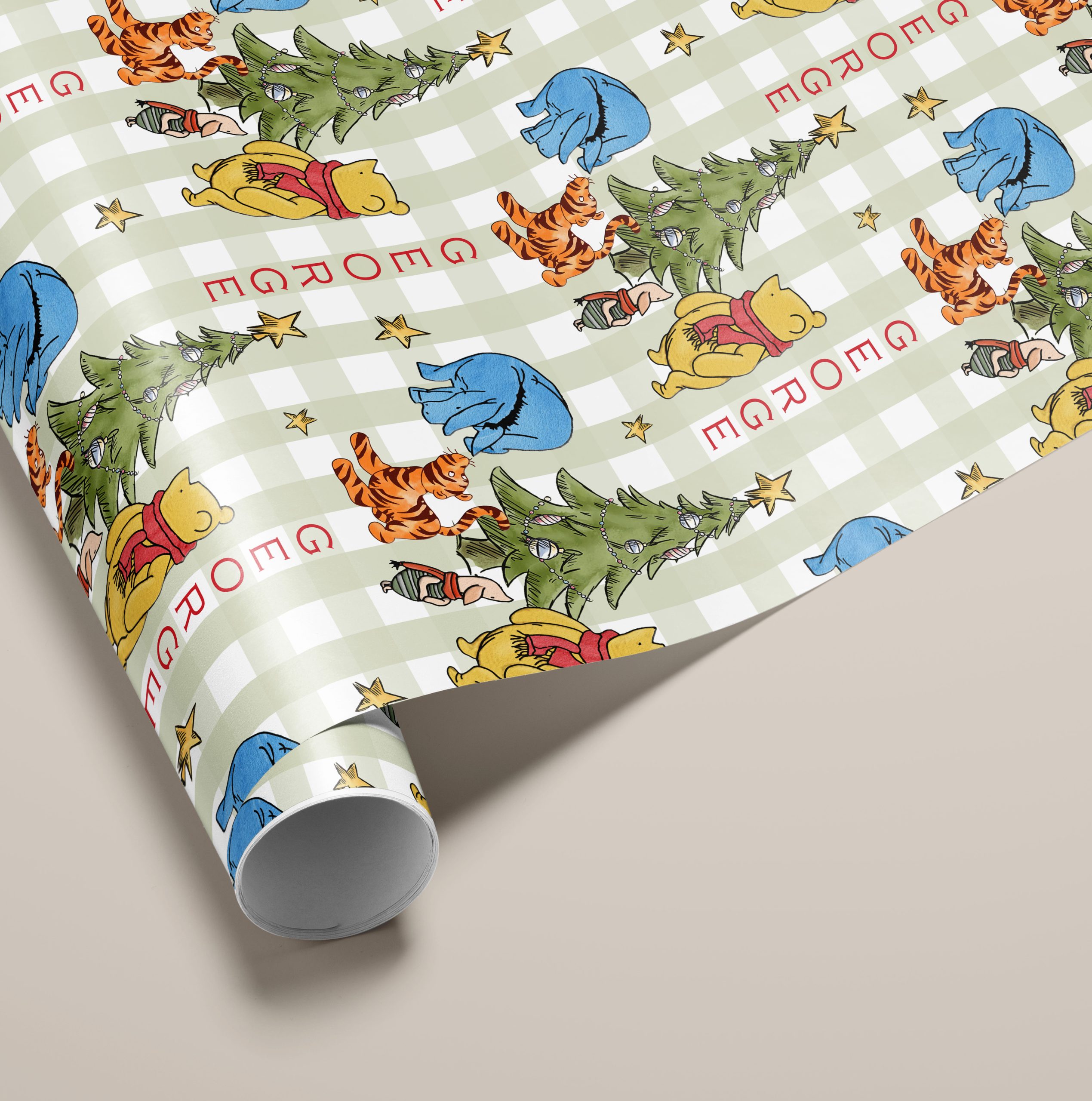 Personalised Winnie The Pooh Christmas Wrapping Paper