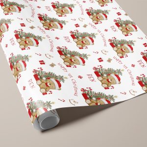 Teddy Bear 1st Christmas Gift Wrap