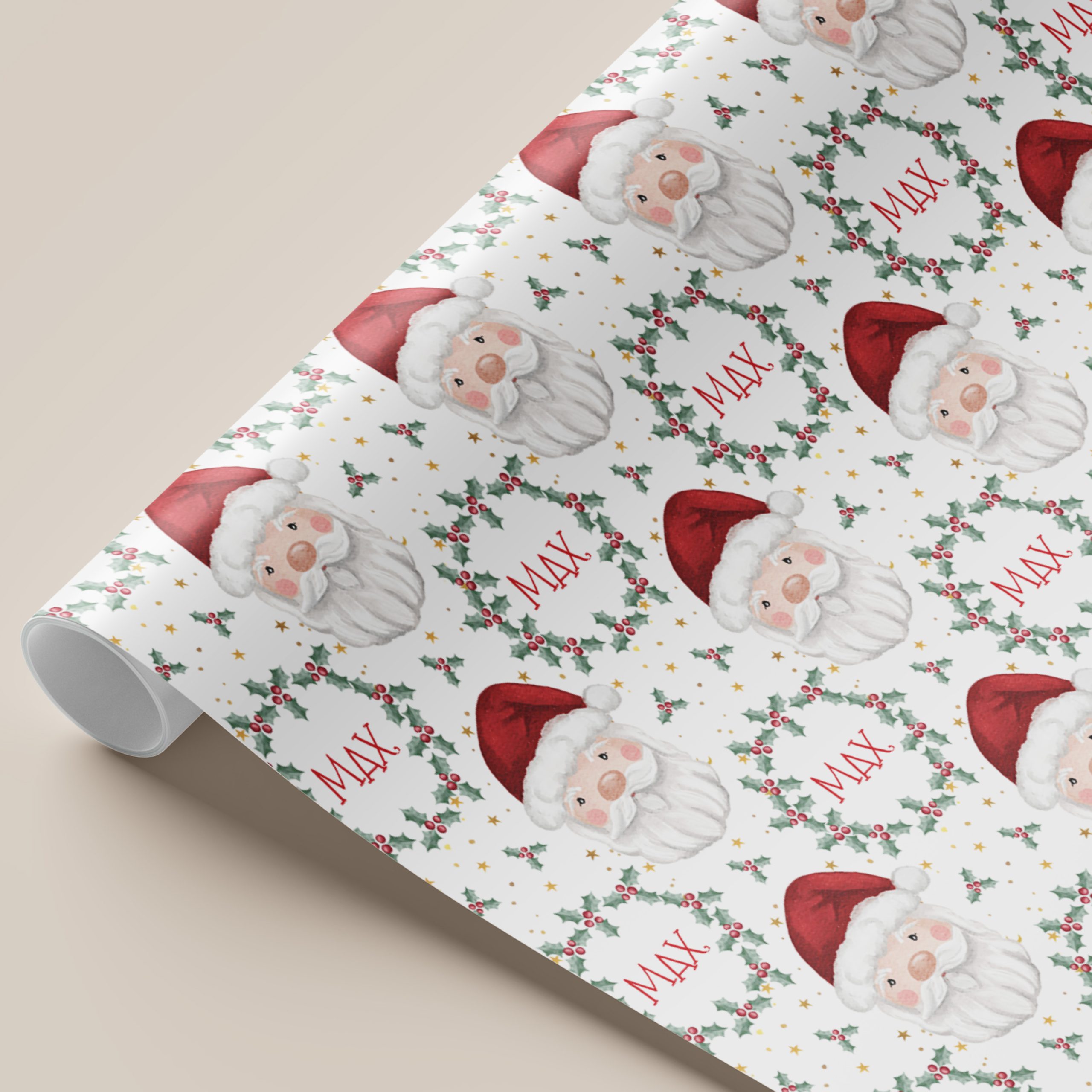 Personalised Santa Claus Gift Wrapping Paper