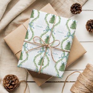 Personalised Christmas Tree Gift Wrapping Paper