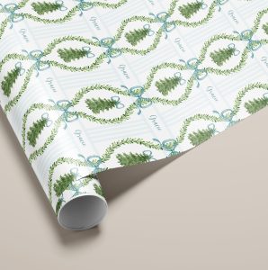 Personalised Christmas Tree Gift Wrapping Paper