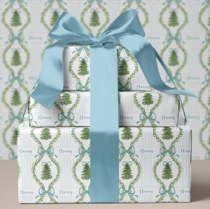 Personalised Christmas Tree Gift Wrapping Paper