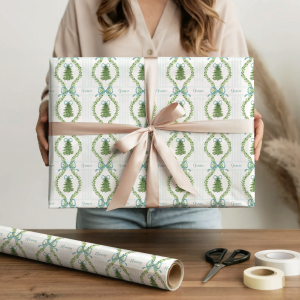 Personalised Christmas Tree Gift Wrapping Paper