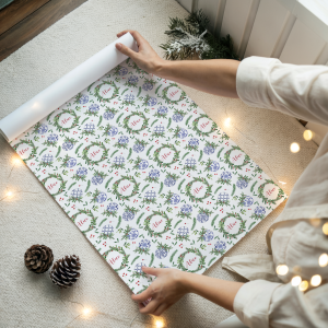 Personalised Blue Christmas Wrapping Paper