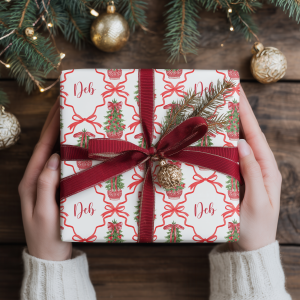 Personalised Red Christmas Gift Wrap