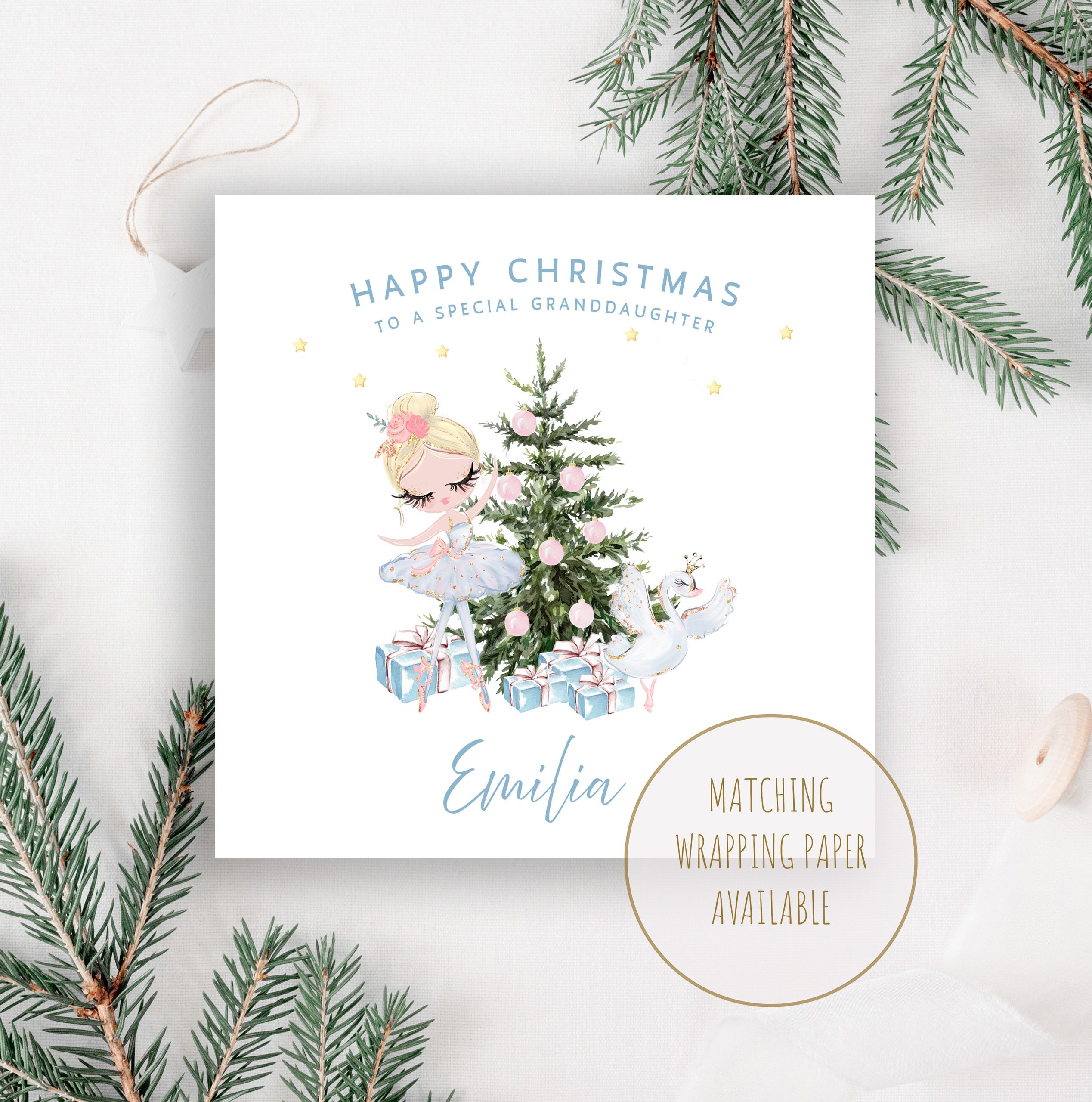 Christmas Card Sugarplum Fairy Blonde 1