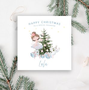 Christmas Card Sugarplum Fairy Brown 1