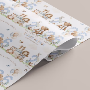 New Baby Boy Gift Wrapping Paper
