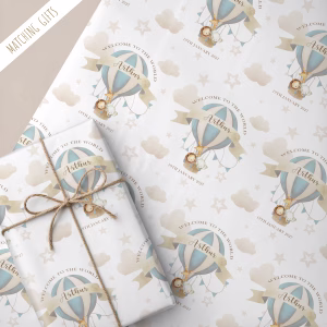 New Baby Boy Wrapping Paper