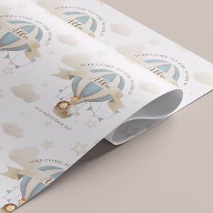 New Baby Boy Wrapping Paper