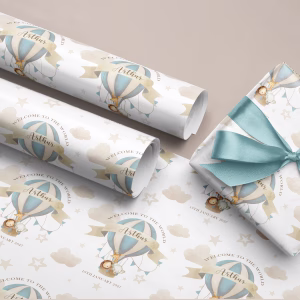 New Baby Boy Wrapping Paper
