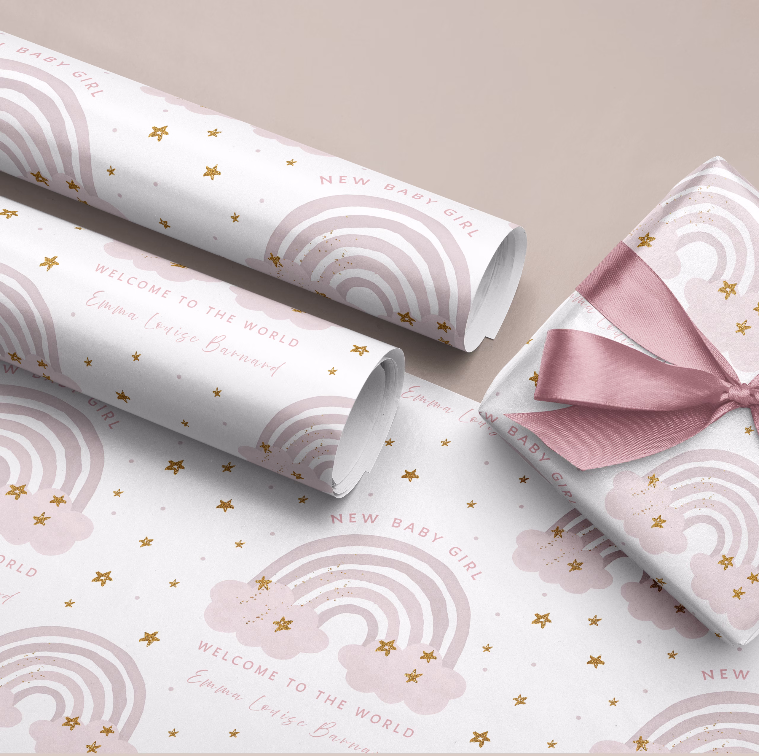 New Baby Rainbow Gift Wrap