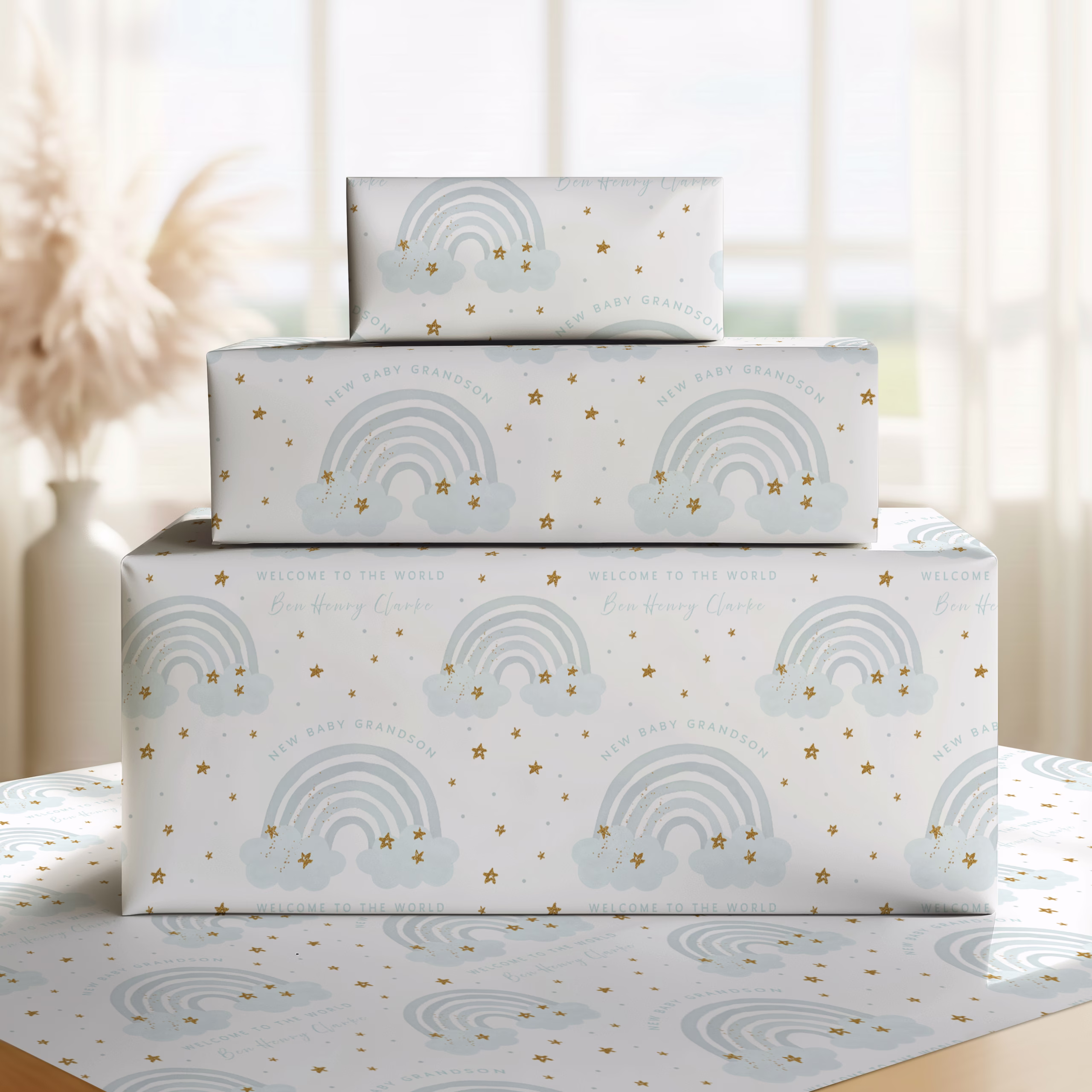 New Baby Rainbow Gift Wrap