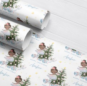 Personalised Christmas Wrapping Paper Sugarplum Fairy