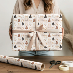 Personalised Cookie Christmas Gift Wrapping Paper