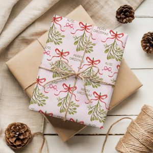 Personalised Mistletoe Gift Wrapping Paper