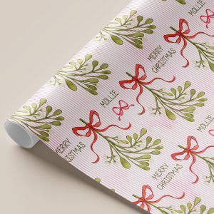 Personalised Mistletoe Gift Wrapping Paper