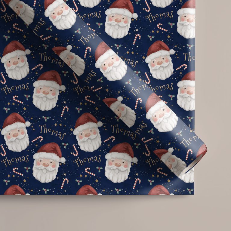 Personalised Santa Claus Christmas Wrapping Paper