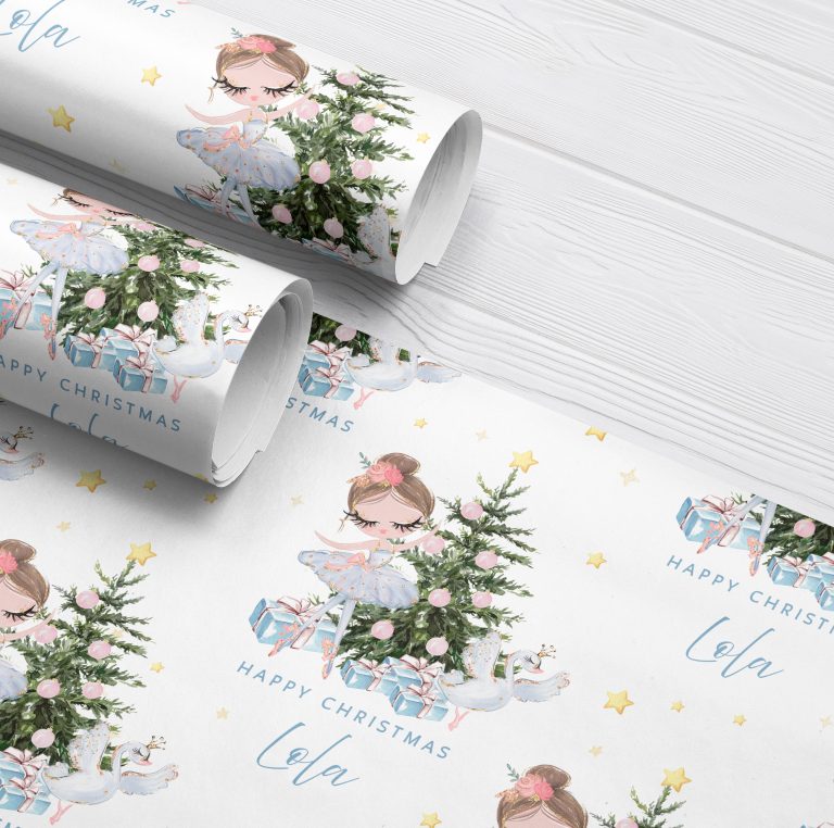 Personalised Christmas Wrapping Paper ‘Sugarplum Fairy’