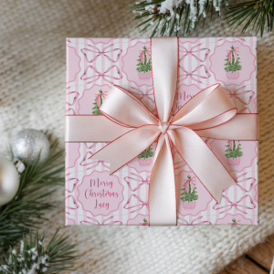 Personalised Pink Gift Wrapping Paper