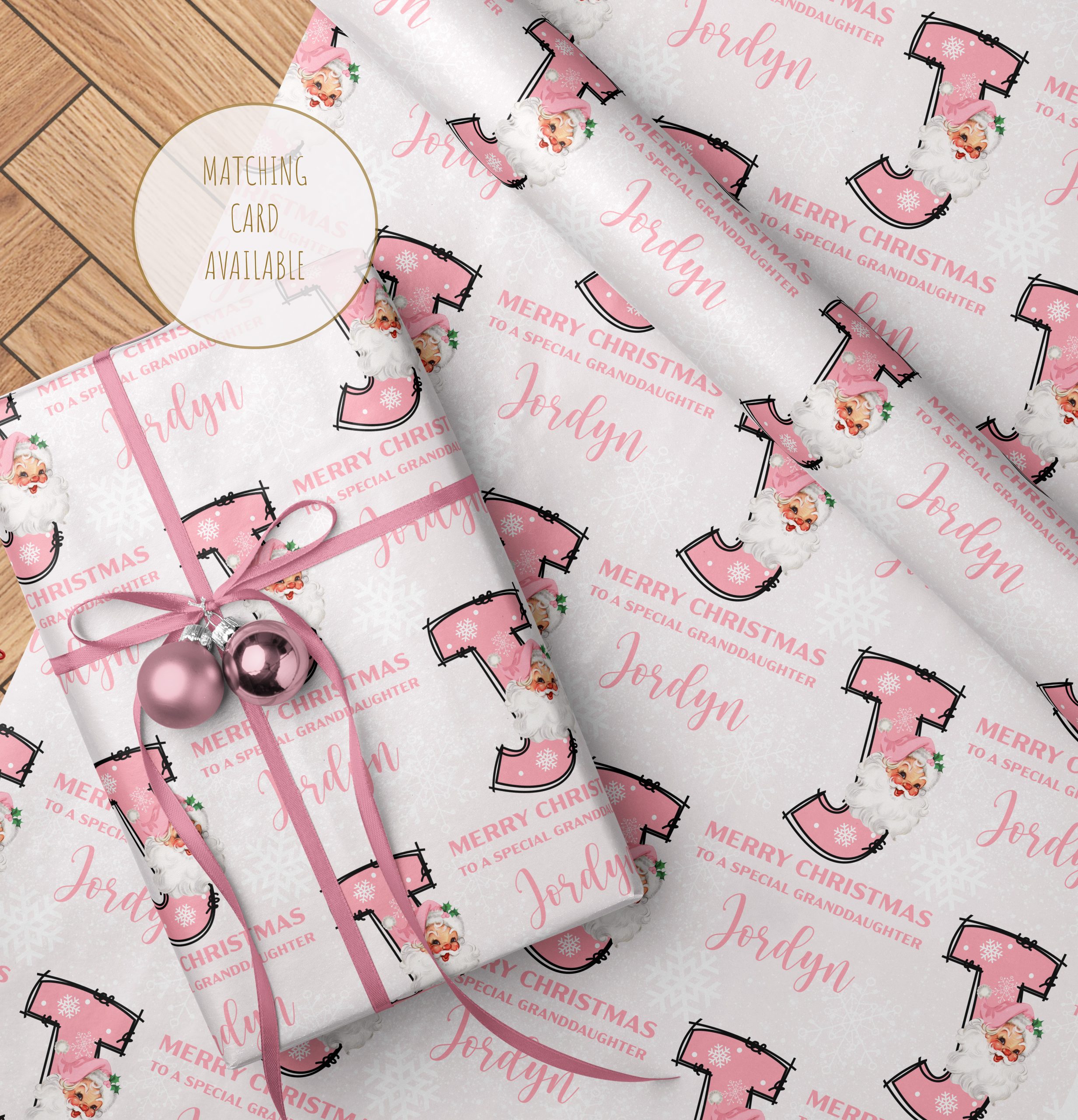 Christmas Pink Santa Alphabet
