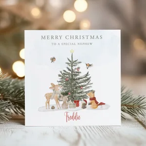Personalised Christmas Woodland Card