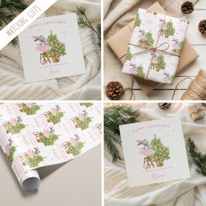 Personalisled Girls Ballet Christmas Wrapping Paper