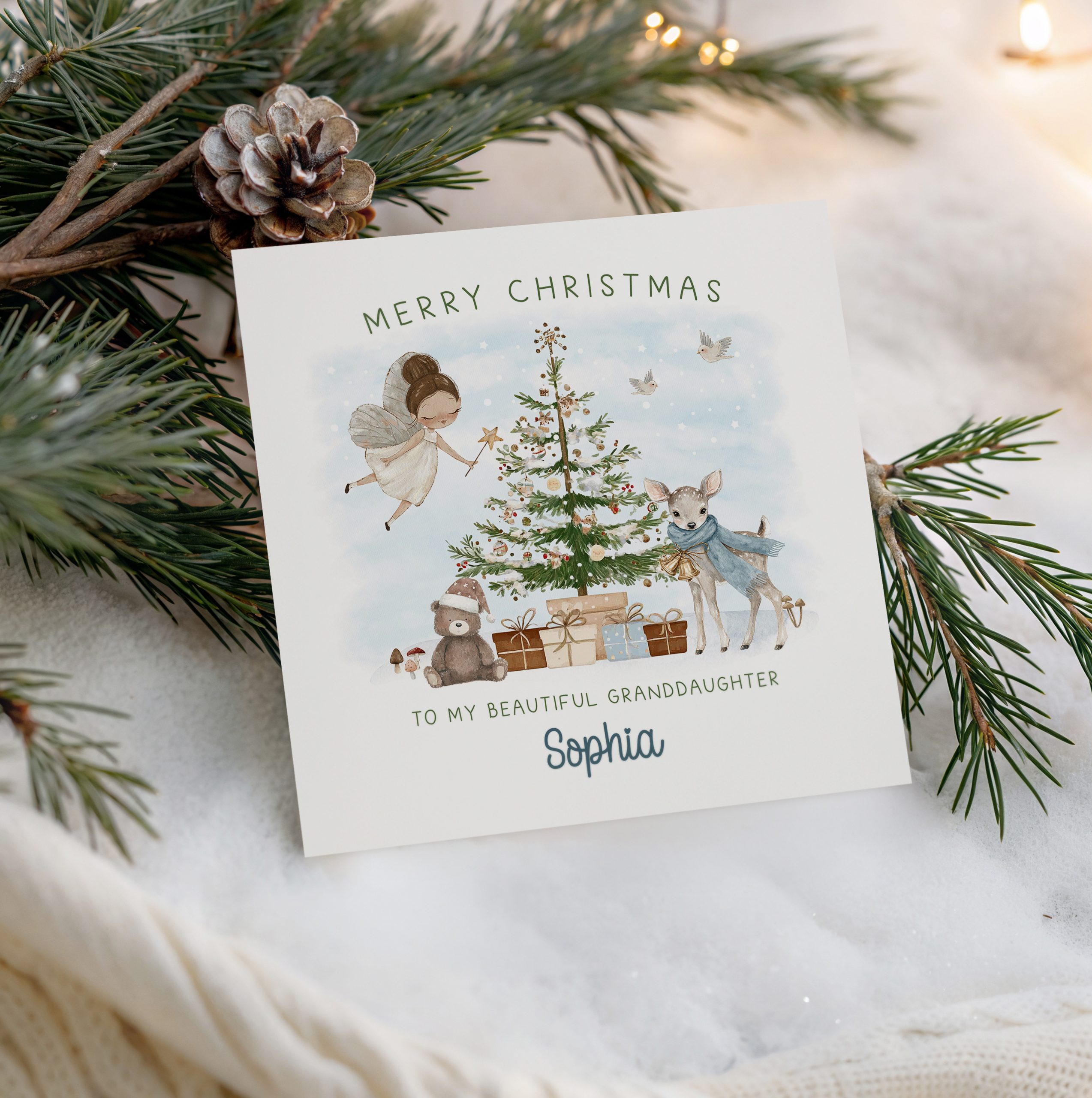 Personalised Fairy Christmas Card