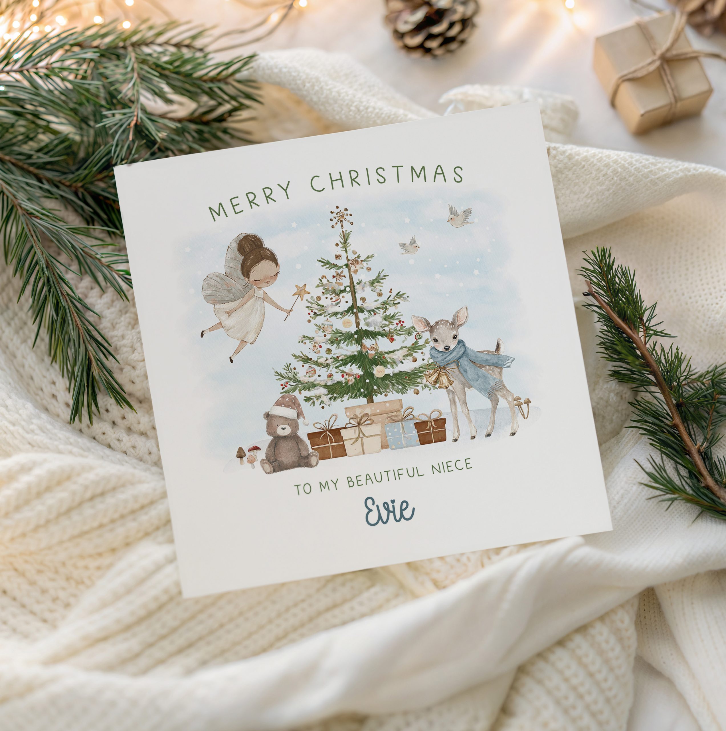 Personalised Fairy Christmas Card