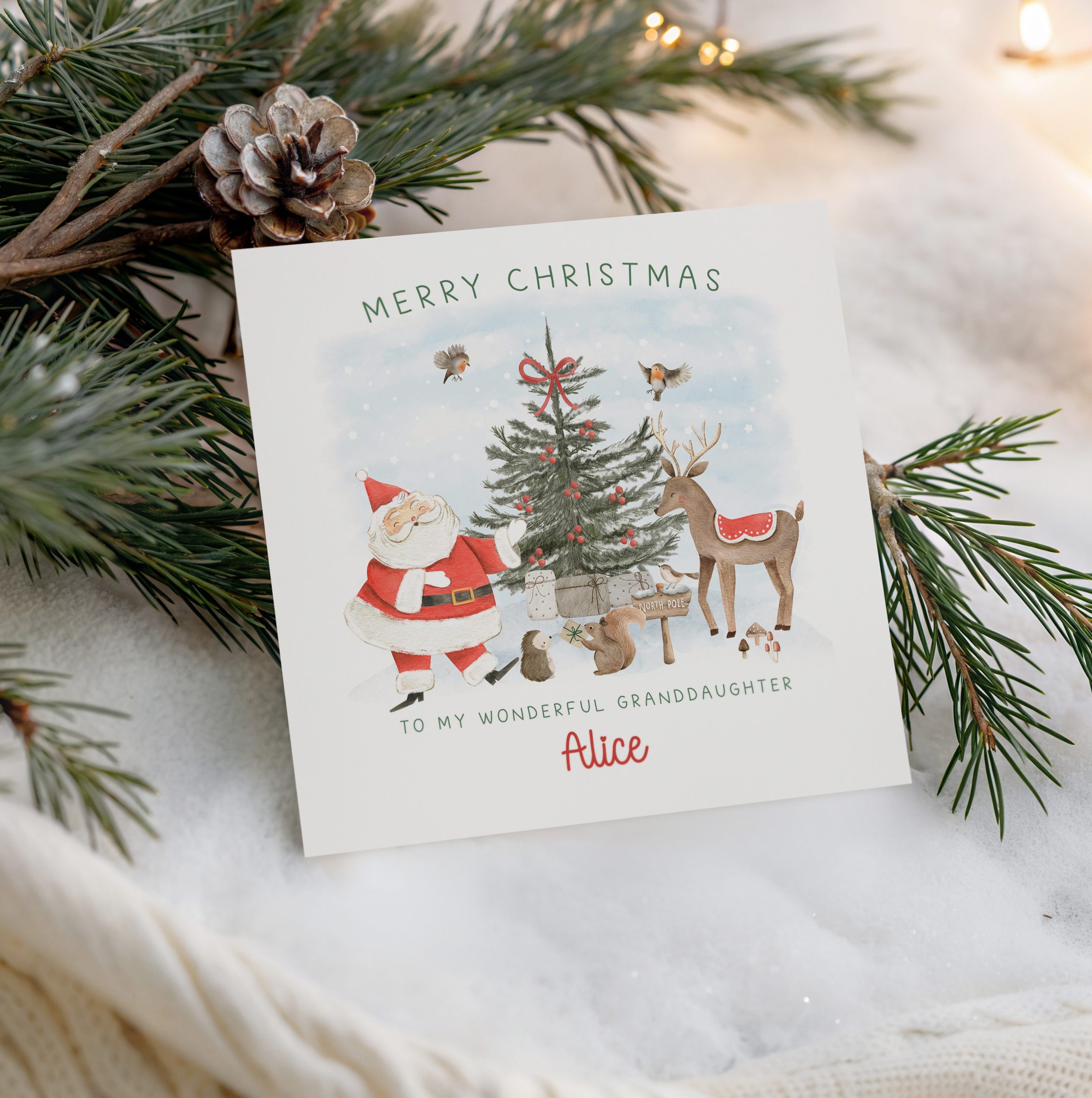 Personalised Santa Claus Christmas Card