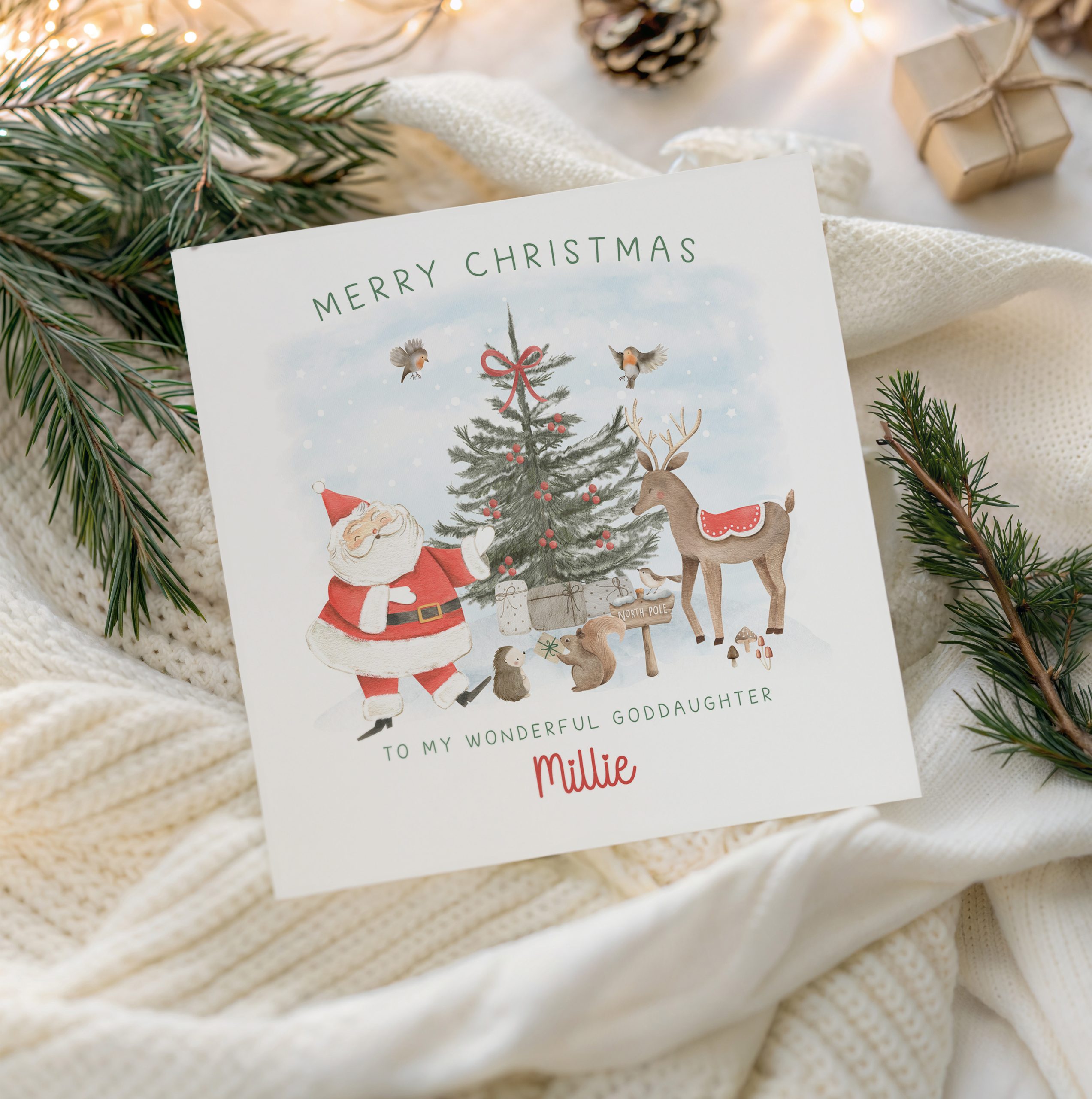 Personalised Santa Claus Christmas Card