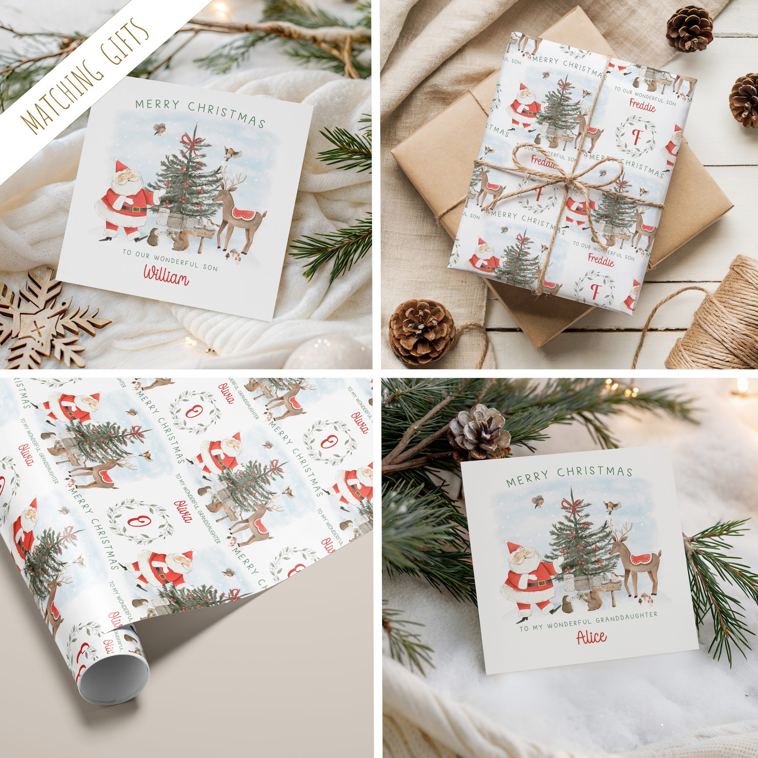 Personalised Father Christmas Wrapping Paper