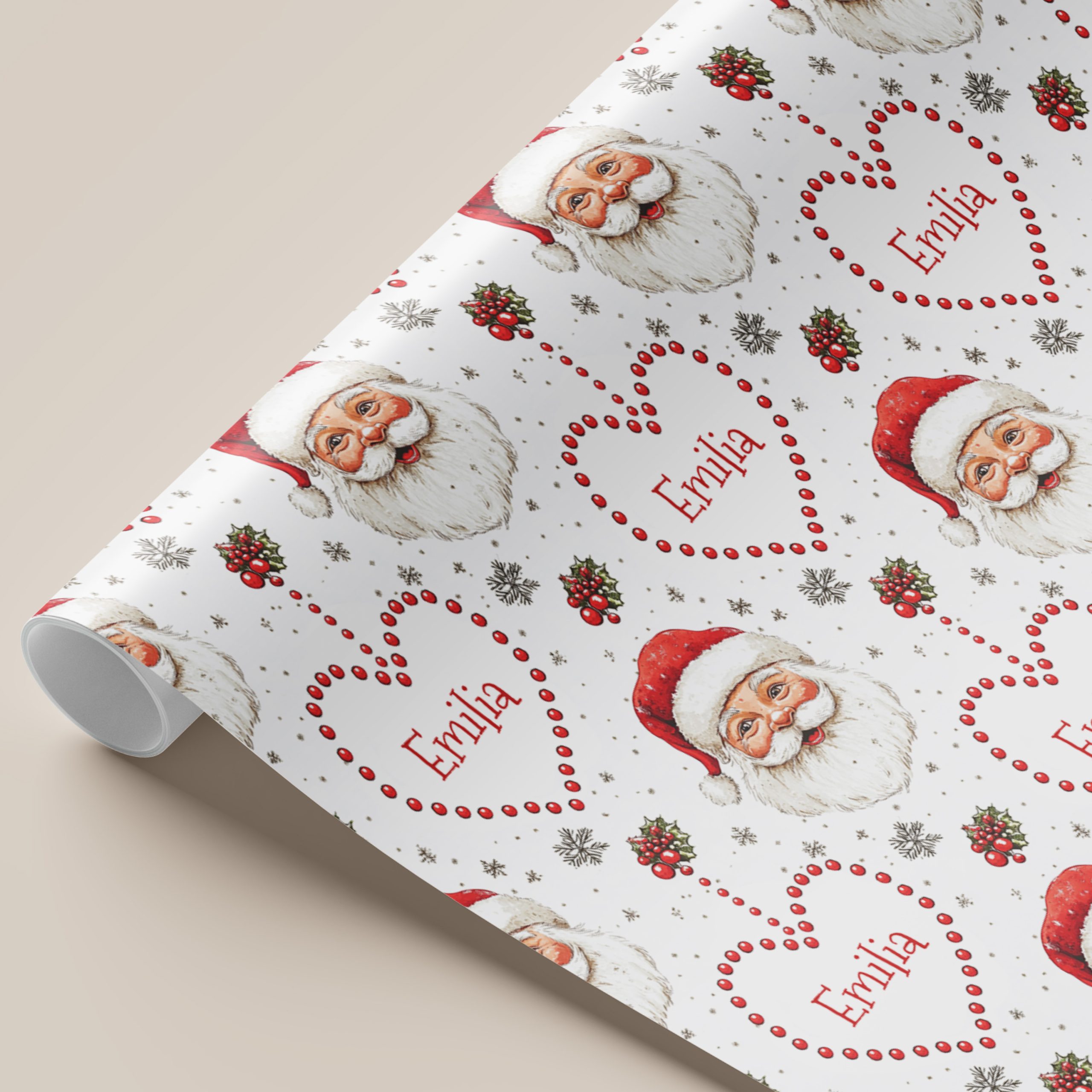 Personalisled Father Christmas Gift Wrapping Paper