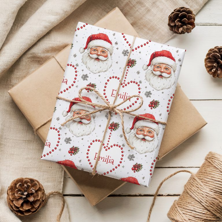 Personalised Father Christmas Gift Wrapping Paper