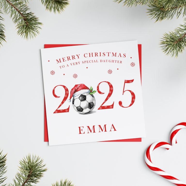 Handmade Christmas Card ‘Football’
