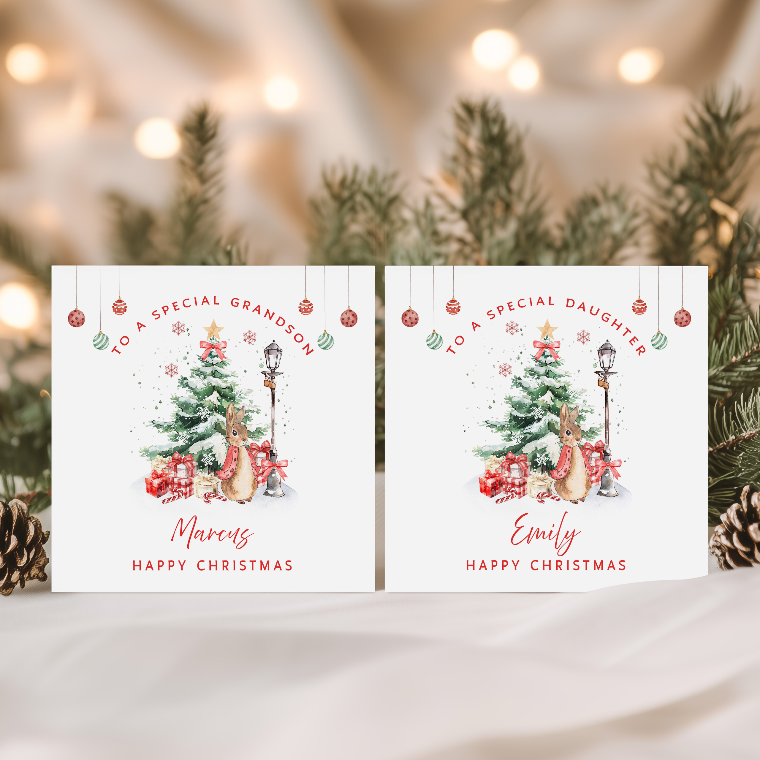 Personalised Peter Rabbit Christmas Card