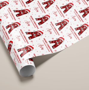 Personalised Christmas Alphabet Gift Wrapping Paper