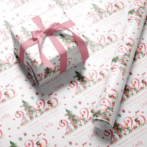 Personalised Christmas Wrapping Paper Girl 2025
