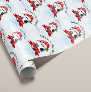 Personalised Football Christmas Gift Wrapping Paper