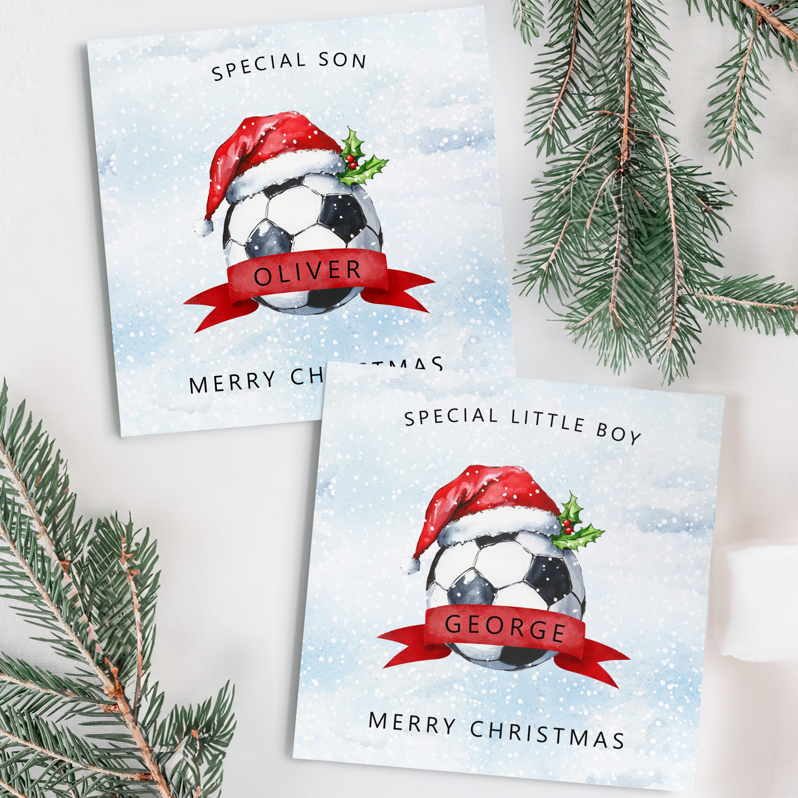 Personalised Football Christmas Card