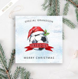 Personalised Football Christmas Card