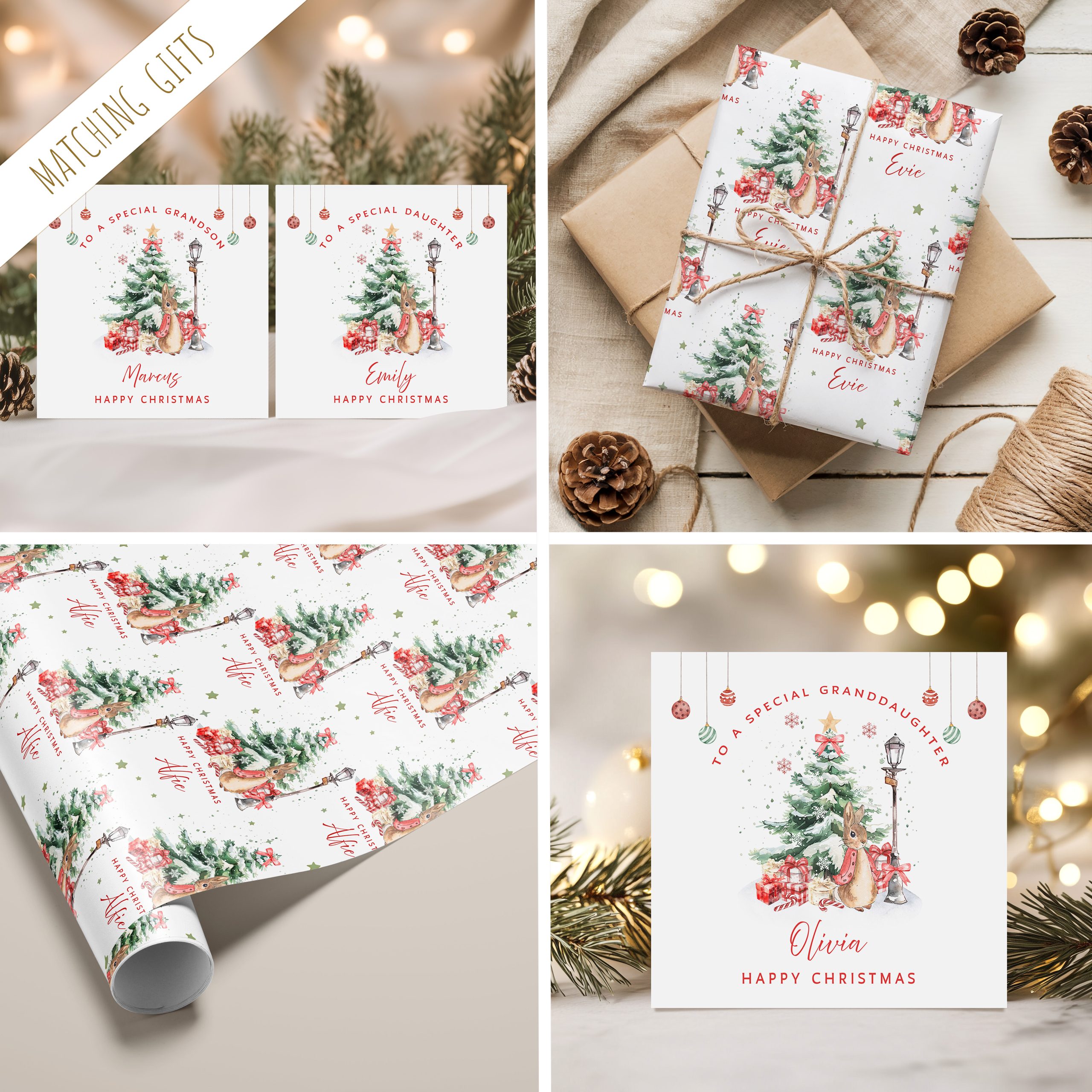 Personalised Peter Rabbit Christmas Card