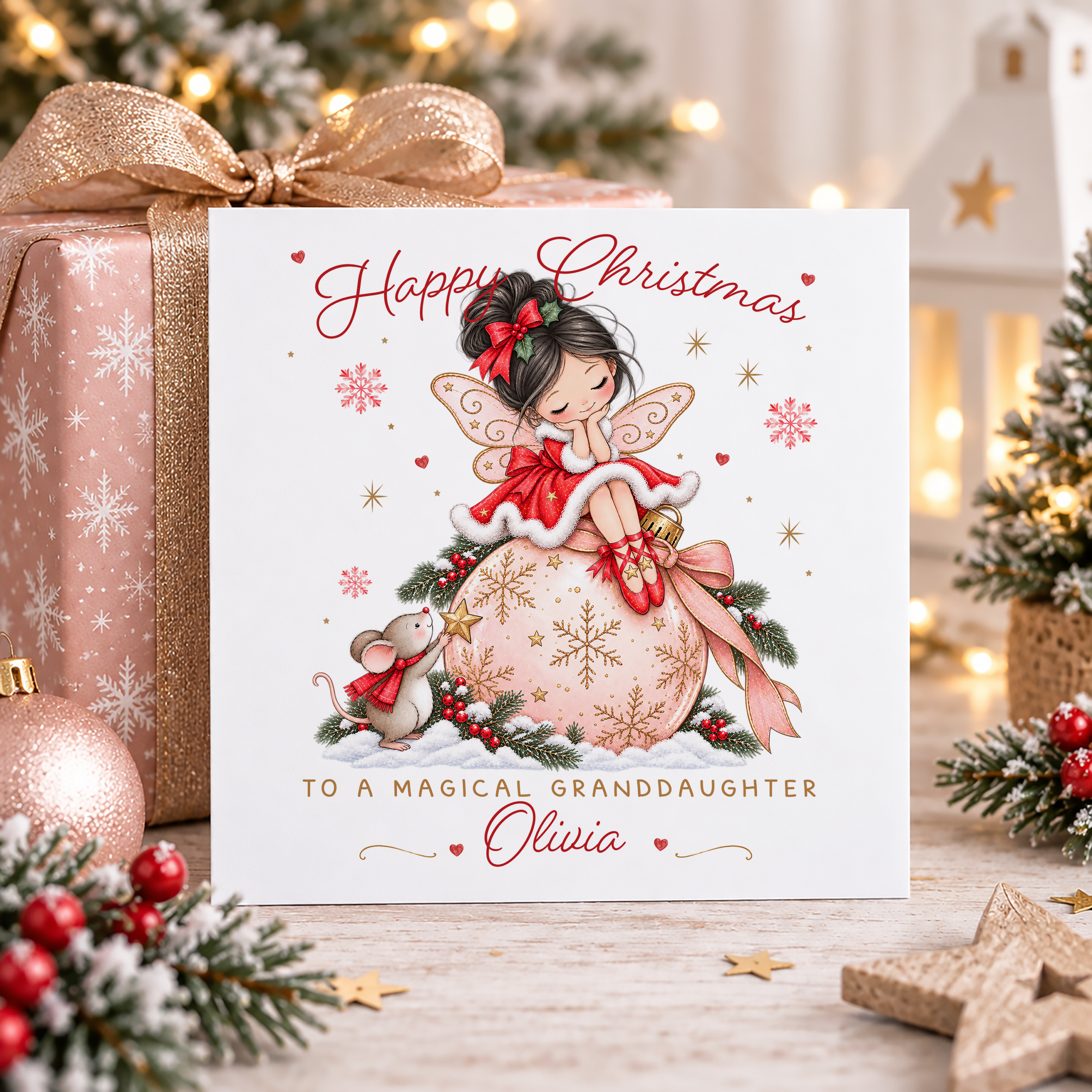 Christmas Fairy Card for Daughter – Personalised
