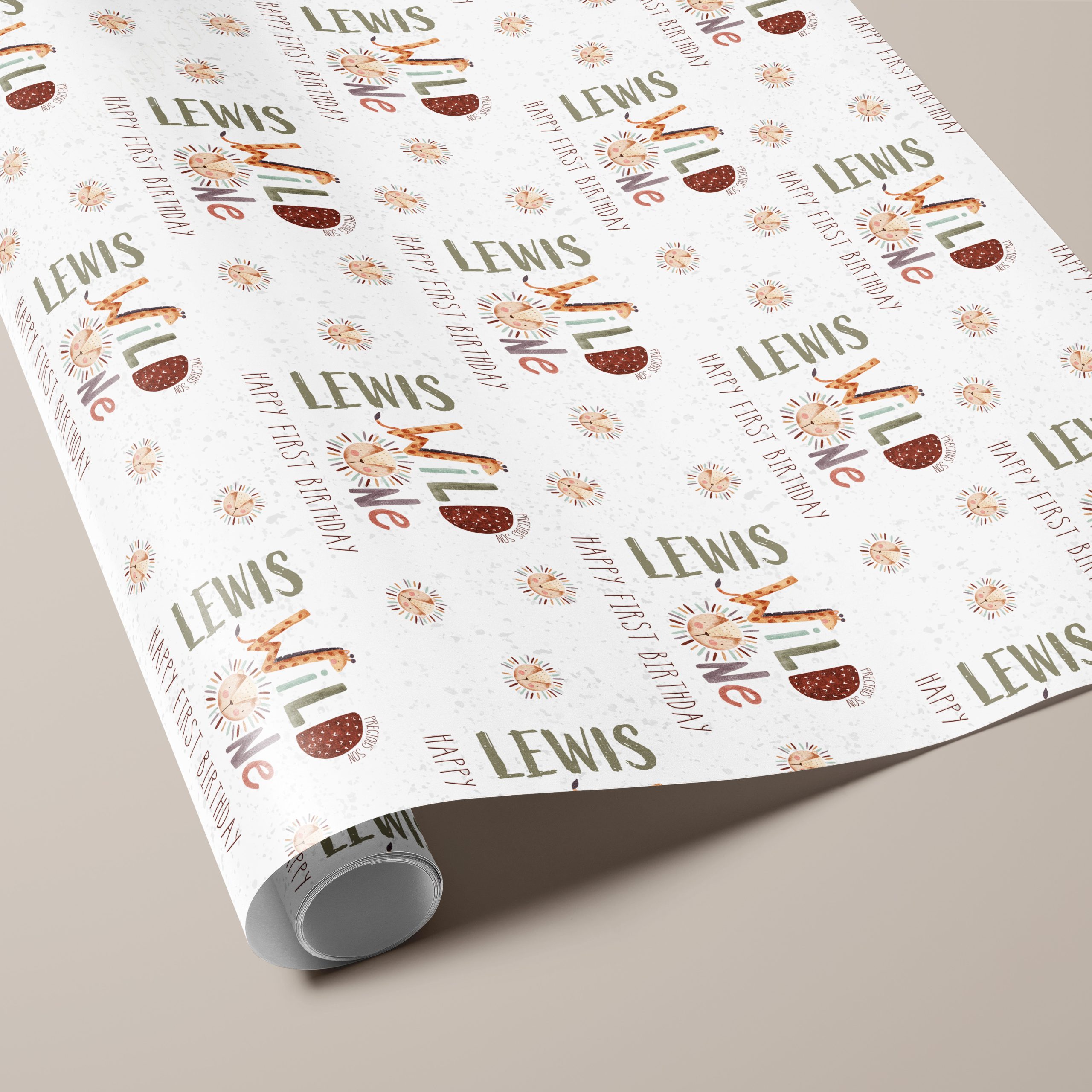 1st Birthday Gift Wrapping Paper